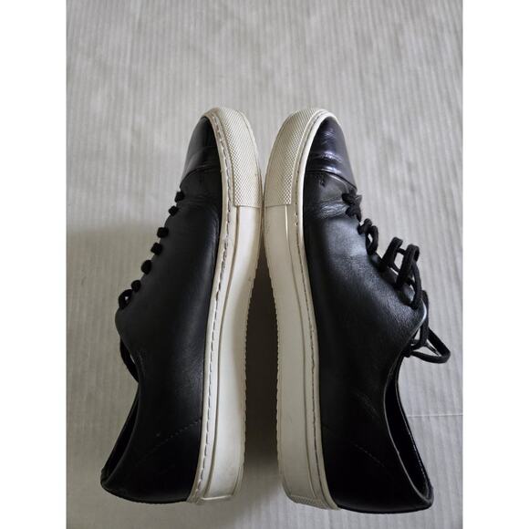 Axel Arigato Clean 90 Sneakers Shoes Leather Black White Gold Women Sz 38/7.5 - Picture 9 of 11